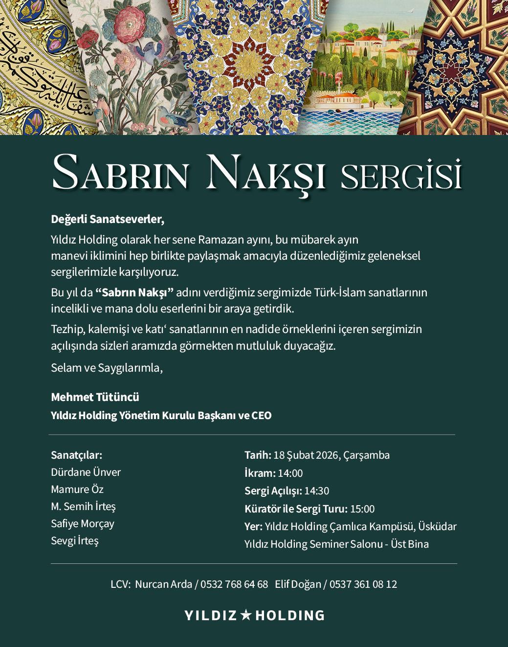 “Sabrın Nakşı” Sergisi Yıldız Holding’de Sanatseverlerle Buluştu